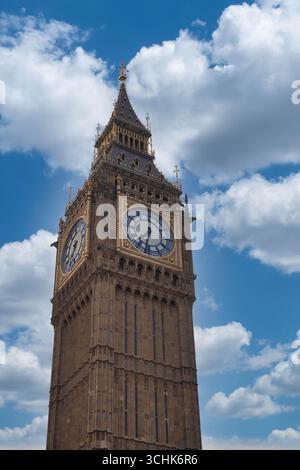 LONDON, ENGLAND - Aug 28, 2025: Westminster Palace, home to the UK Parliament, is an iconic symbol of British politics and Gothic Revival architecture Stock Photo