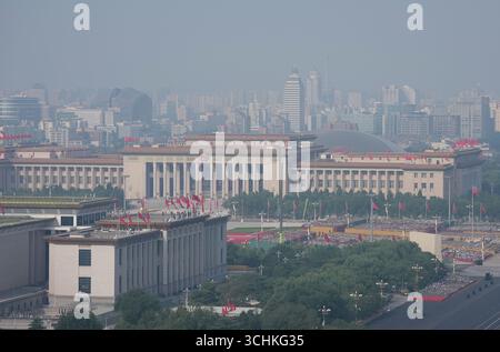 Beijing, China. 3rd Sep, 2025. A grand gathering to commemorate the 80th anniversary of the victory in the Chinese People's War of Resistance against Japanese Aggression and the World Anti-Fascist War is held in Beijing, capital of China, Sept. 3, 2025. Credit: Xu Bingjie/Xinhua/Alamy Live News Stock Photo