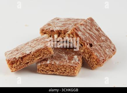 Bread, crackers isolated nature background with clipping path Stock Photo