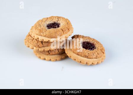 Crackers with filling isolated nature background with clipping path Stock Photo