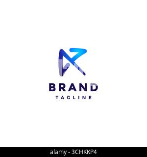 Arrow Up Icon Initial AR Letter Logo Design. Arrow Line Combination Letters A and R Logo Design. Stock Vector