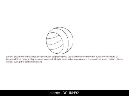 Basketball one line art. Continuous line drawing of ball Stock Vector