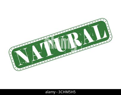 A Natural Rubber Stamp Seal on a Bar Stock Vector
