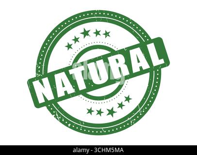A Natural Rubber Stamp Seal with a Dotted Circle Stock Vector