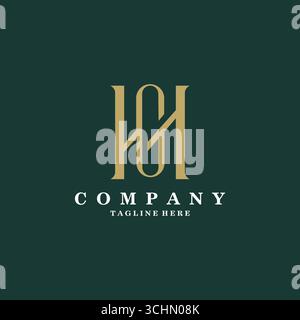 HG letter logo icon design. Classic style luxury initials monogram Stock Vector