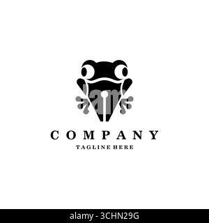 Frog Idea Logo Design Template. Good for Business, Agency, Community and Organization Stock Vector