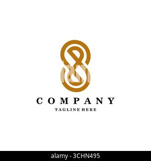creative letter HS logo vector design for any related business Stock Vector