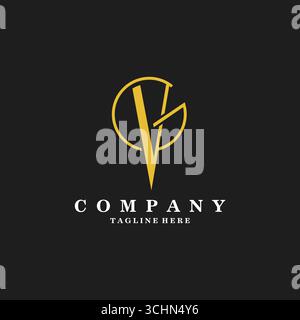 VG monogram initials letter logo concept. GV letter icon design. GV elegant and Professional letter icon Stock Vector