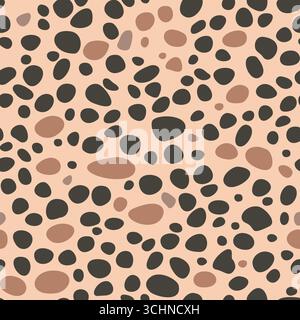 Abstract Pebble Pattern, Seamless Organic Spots in Earthy Tones Stock Vector