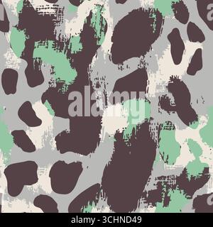 Hand-Drawn Dashed Lines, Seamless Abstract Stripe Pattern on Textured Background Stock Vector