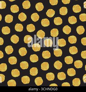 Textured Polka Dot Pattern, Seamless Hand-Drawn Circles in Earth Tones Stock Vector