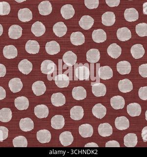 Textured Polka Dot Pattern, Seamless Hand-Drawn Circles in Earth Tones Stock Vector