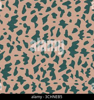 Abstract Leopard Print, Seamless Minimalist Animal Spot Pattern Stock Vector