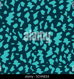 Abstract Leopard Print, Seamless Minimalist Animal Spot Pattern Stock Vector