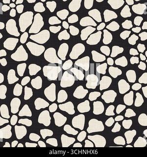 Abstract Floral Seamless Pattern, Stylized Flowers in Muted Earthy Tones Stock Vector