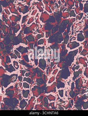 Wild animal skins patchwork wallpaper abstract vector seamless pattern Stock Vector