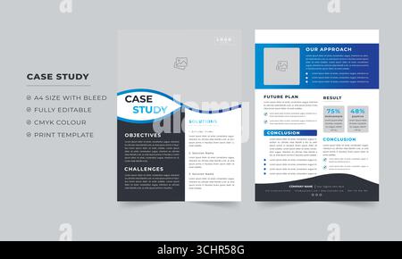 Case Study template and Business Case Study Layout Stock Vector
