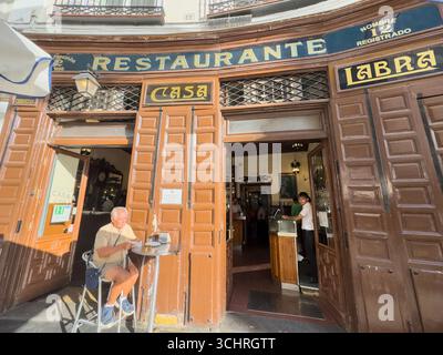 Established in 1860, Casa Labra is a historic tavern located at Calle ...