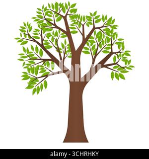 Tree. Vector Illustration Isolated on White Background. Stock Vector