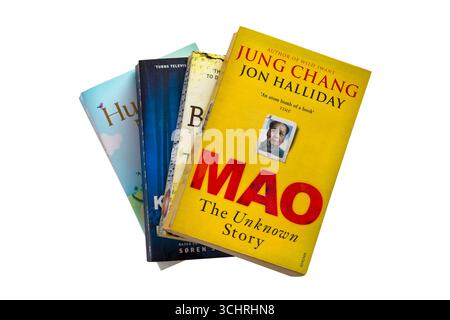 Selection of paperback books with Mao book the Unknown Story by