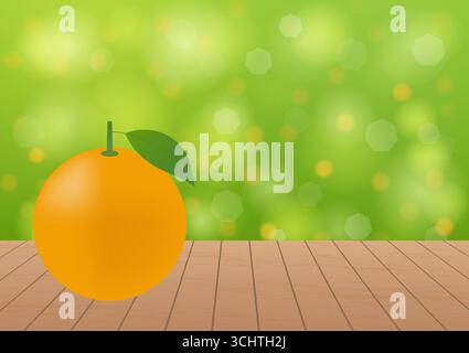 Fresh Orange Fruits Background. Vector Illustration. Stock Vector