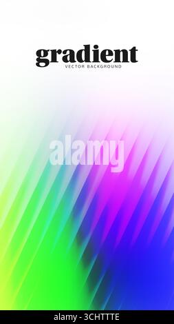 Ripple gradient background design. Modern distortion ripple glass texture effect. Abstract fractal effect ribbed glass texture with vibrant gradients Stock Vector
