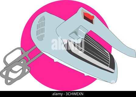 Old Hand Mixer Illustration Stock Vector