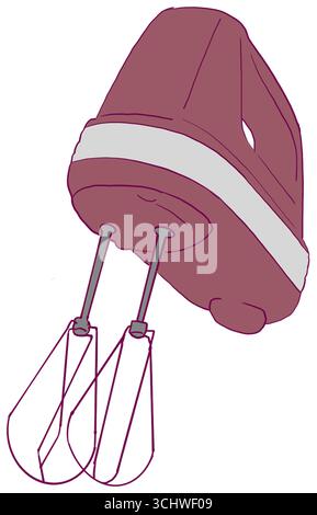 Hand Mixer Illustration Stock Vector