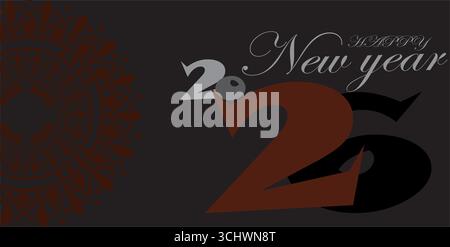 2026 happy new year banner Stock Vector