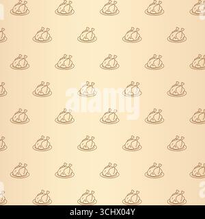 Small brown dollop icons with soft shadows repeat across a warm beige field creating a playful backdrop. Stock Vector
