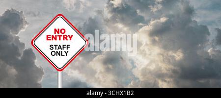 No entry sign on white background Stock Photo