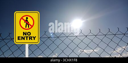 No entry sign on white background Stock Photo