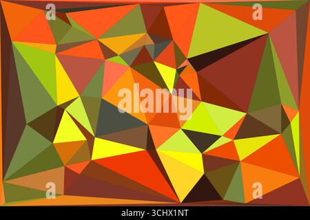 Polygonal mosaic with gradient color abstract geometric background. Low Poly background design. Technology low Poly background. Modern and trendy abst Stock Vector