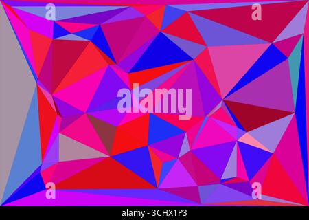Polygonal mosaic with gradient color abstract geometric background. Low Poly background design. Technology low Poly background. Modern and trendy abst Stock Vector