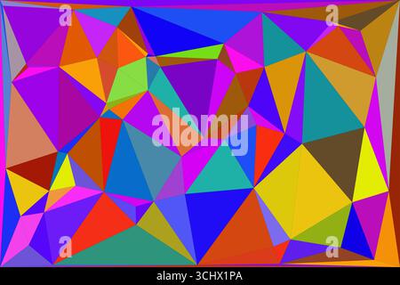 Polygonal mosaic with gradient color abstract geometric background. Low Poly background design. Technology low Poly background. Modern and trendy abst Stock Vector