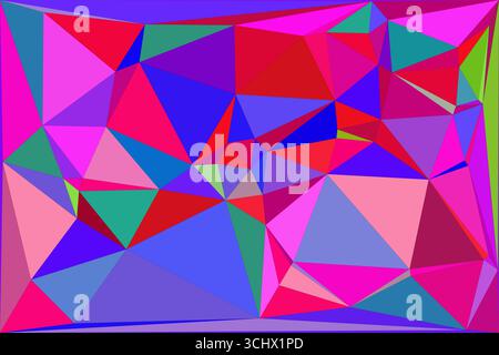 Polygonal mosaic with gradient color abstract geometric background. Low Poly background design. Technology low Poly background. Modern and trendy abst Stock Vector