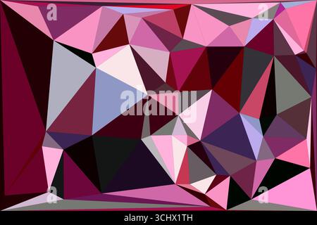 Polygonal mosaic with gradient color abstract geometric background. Low Poly background design. Technology low Poly background. Modern and trendy abst Stock Vector
