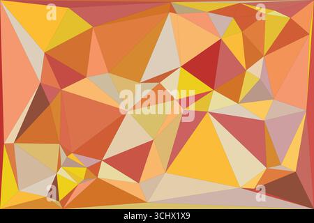 Polygonal mosaic with gradient color abstract geometric background. Low Poly background design. Technology low Poly background. Modern and trendy abst Stock Vector