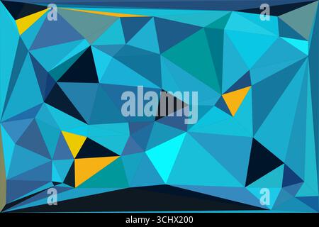Polygonal mosaic with gradient color abstract geometric background. Low Poly background design. Technology low Poly background. Modern and trendy abst Stock Vector
