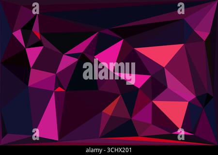 Polygonal mosaic with gradient color abstract geometric background. Low Poly background design. Technology low Poly background. Modern and trendy abst Stock Vector