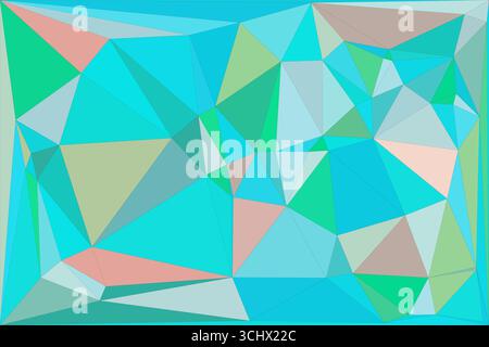 Polygonal mosaic with gradient color abstract geometric background. Low Poly background design. Technology low Poly background. Modern and trendy abst Stock Vector