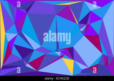 Polygonal mosaic with gradient color abstract geometric background. Low Poly background design. Technology low Poly background. Modern and trendy abst Stock Vector