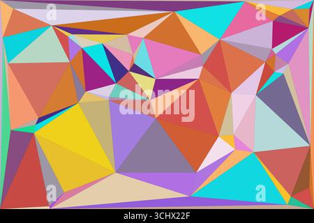 Polygonal mosaic with gradient color abstract geometric background. Low Poly background design. Technology low Poly background. Modern and trendy abst Stock Vector