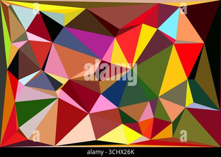Polygonal mosaic with gradient color abstract geometric background. Low Poly background design. Technology low Poly background. Modern and trendy abst Stock Vector