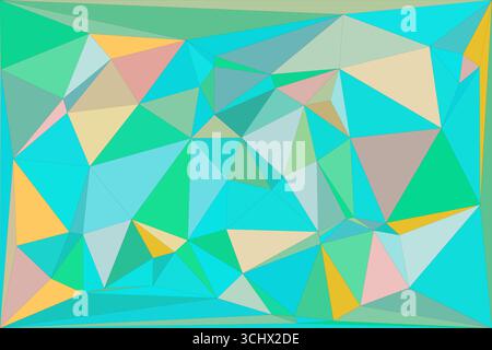 Polygonal mosaic with gradient color abstract geometric background. Low Poly background design. Technology low Poly background. Modern and trendy abst Stock Vector