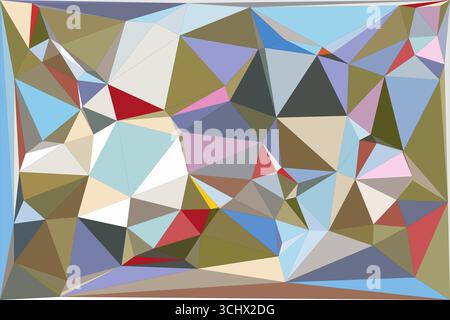 Polygonal mosaic with gradient color abstract geometric background. Low Poly background design. Technology low Poly background. Modern and trendy abst Stock Vector