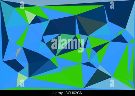 Polygonal mosaic with gradient color abstract geometric background. Low Poly background design. Technology low Poly background. Modern and trendy abst Stock Vector