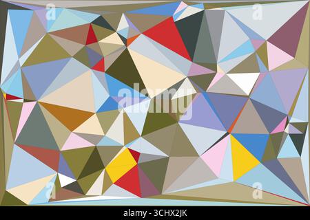 Polygonal mosaic with gradient color abstract geometric background. Low Poly background design. Technology low Poly background. Modern and trendy abst Stock Vector