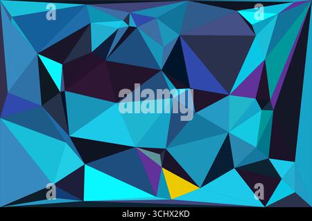 Polygonal mosaic with gradient color abstract geometric background. Low Poly background design. Technology low Poly background. Modern and trendy abst Stock Vector