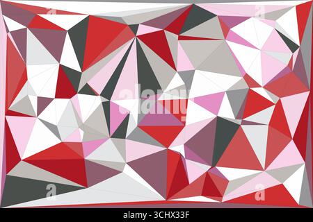 Polygonal mosaic with gradient color abstract geometric background. Low Poly background design. Technology low Poly background. Modern and trendy abst Stock Vector